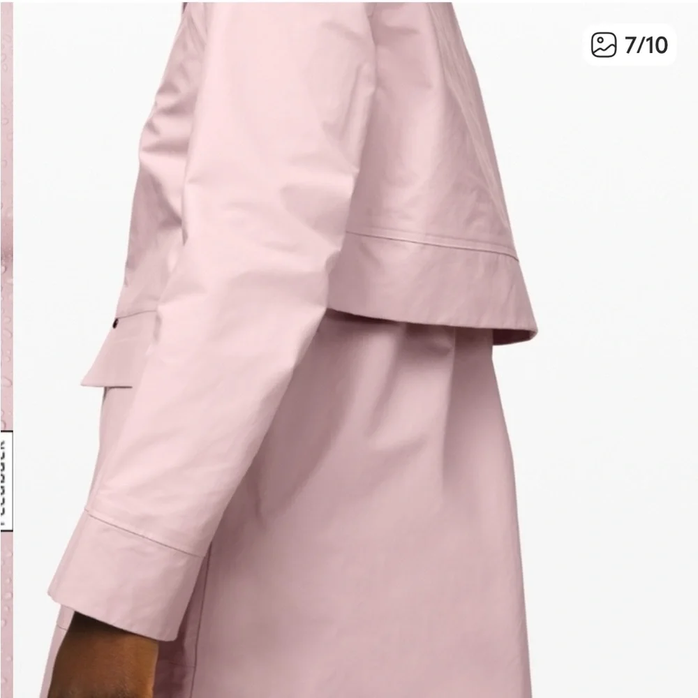 Lululemon Into The Drizzle Jacket•Waterproof Glyde•RARE FAWN PINK•LIKE NEW•6 - Picture 5 of 16